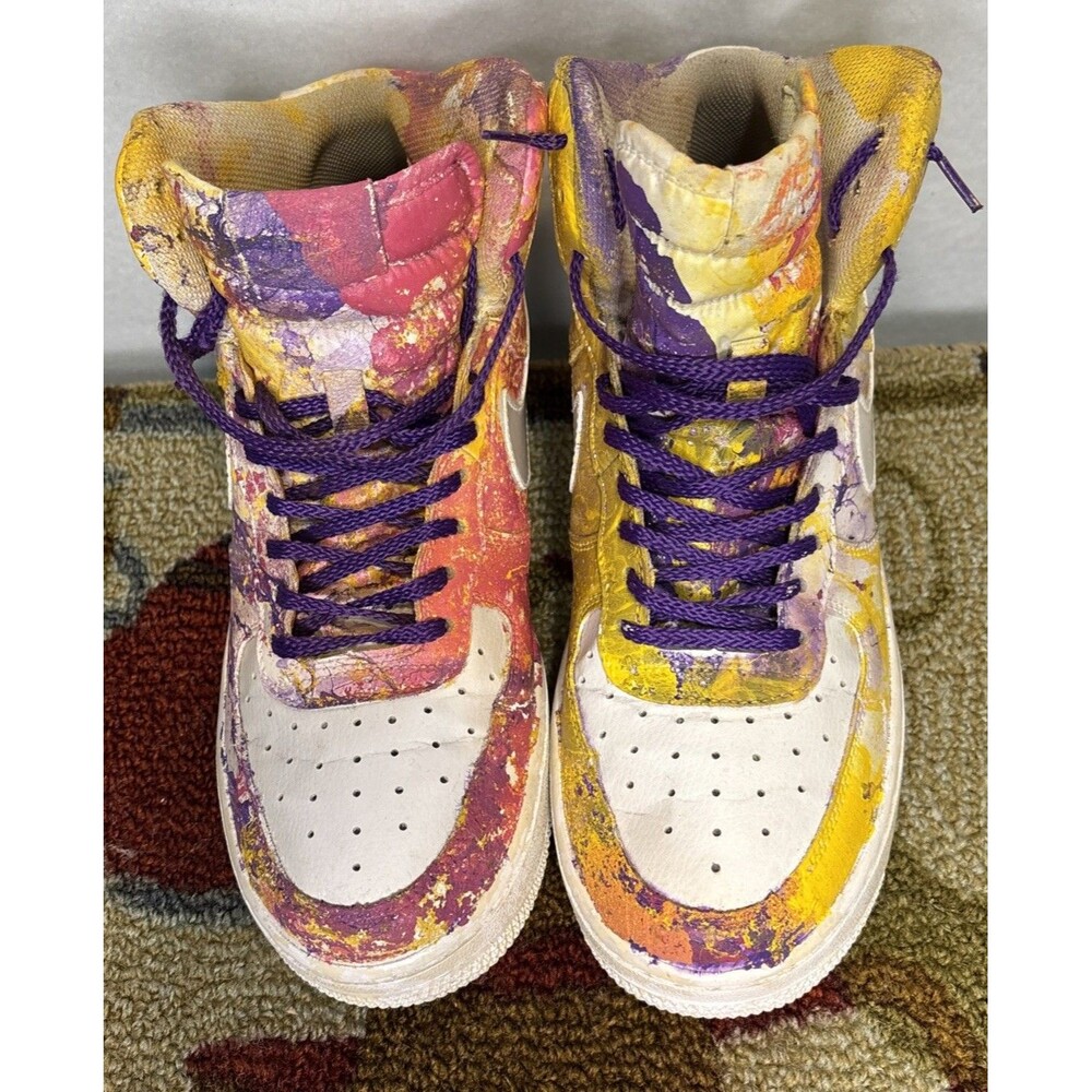 Custom Kobe Bryant Hydro-Dipped Air Force 1 High GS 653998-100 (Made-To-Order)